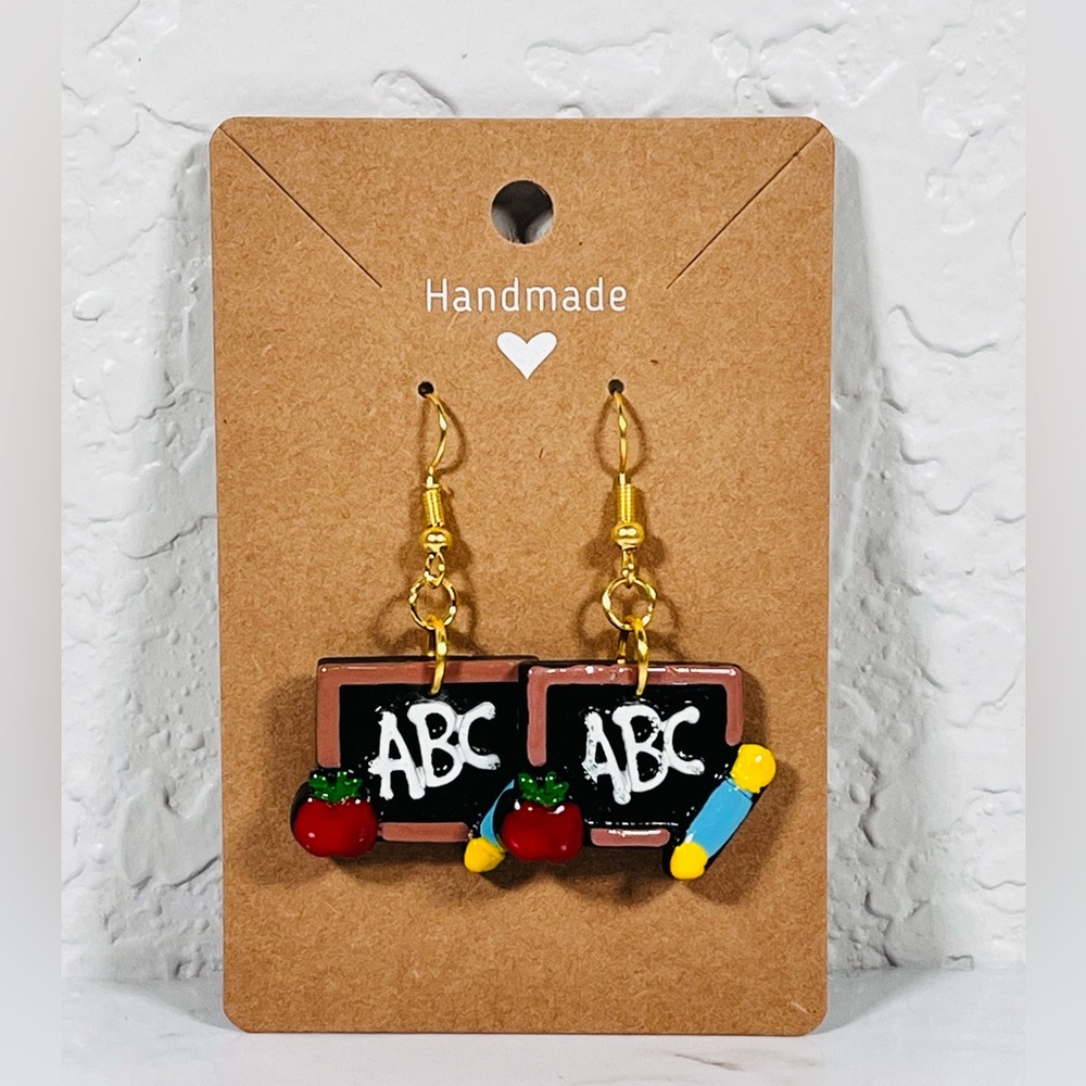 Chalkboard ABC Earrings - Picture 7 of 8